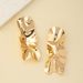 Jewelry Wrinkled Metal Irregular Exaggerated Minimalist Style High-end Earrings_ipsvogv.com