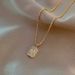 Exquisite Diamond Pendant Necklace With Titanium Steel Design, M Letter Neckchain, And Elegant Mesh Red Collar Chain_ipsvogv.com
