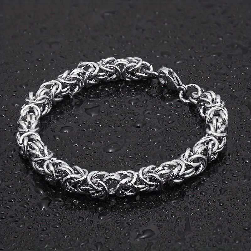Woven Titanium Steel Men's Hip-Hop Personality Simple Unisex Bracelet Trendy Brand High-End Handmade Chain Jewelry_ipsvogv.com