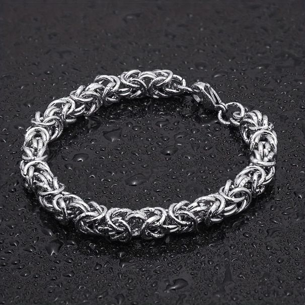 Woven Titanium Steel Men's Hip-Hop Personality Simple Unisex Bracelet Trendy Brand High-End Handmade Chain Jewelry_ipsvogv.com