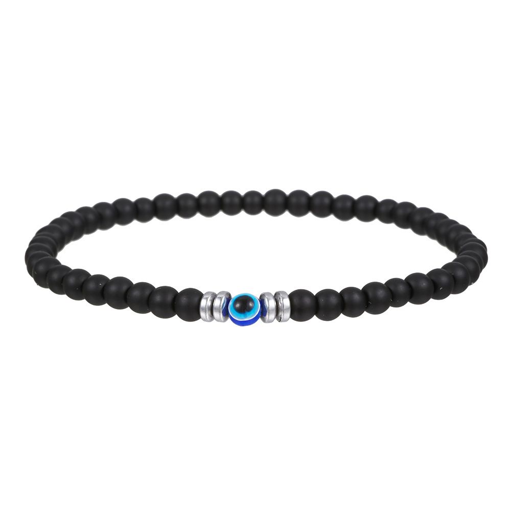 Devil Eye Men's Gift Bracelet 4mm Green Peacock Yellow Tiger Eye White Turquoise Bracelet Couple Stacking Bracelet_ipsvogv.com