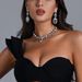 New Rhinestone Accessories, Simple High-end Necklace Set, Multi-layer Round Earrings Jewelry Set_ipsvogv.com