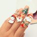 Unisex Simple Childlike Cute Santa Claus Christmas Tree Multi Style Cartoon Ring_ipsvogv.com