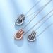 Interlocking Double Ring Necklace For Women Good Luck Crystal Element Clavicle Necklace Fashionable Live Broadcast_ipsvogv.com