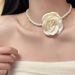 Ribbon Rose Collarbone Chain Neck Jewelry Tie Black Lace Choker Decorative Necklace For Women_ipsvogv.com