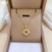 【 Titanium Steel 】 Necklace Earring Light Luxury Full Diamond Four Leaf Flower Zircon Personalized Temperament Banquet_ipsvogv.com