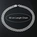 Punk flip buckle hiphop Cuban chain prism 15mm men's necklace trendy accessory_ipsvogv.com