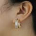 Women's Jewelry Personalized Multi Layer Lines High End Design Micro Inlaid Zircon Half Circle Earrings Temperament Accessories_ipsvogv.com