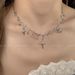 【 Hot Selling In Store 】 Cross Tassel Necklace With Super Sparkling Zircon High-end Feel, Niche Design, Personalized_ipsvogv.com