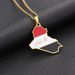 hot-selling Iraq map necklace men's and women's famous couple titanium steel necklace accessories_ipsvogv.com
