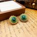 New irregular zirconia drop glazed peacock stone earrings, niche, light luxury, high-end earrings_ipsvogv.com