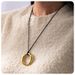 fashion simple gold plated stainless steel wax rope necklace INS Internet celebrity titanium steel vortex sweater chain_ipsvogv.com