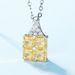 atmospheric Fashion Brilliant Colored Gemstone Pendant Female S925 Silver Ice Flower Cut High Carbon Diamond Clavicle Pendant_ipsvogv.com