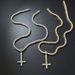 Unique Full Inverted Cross Necklace Hip Hop Rap Versatile Inlaid Diamond Pendant Tennis Chain Choker_ipsvogv.com