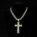 Cross Full Dia Pendant Personality Alloy Cuban Chain Niche Street Style Hip Hop Necklace_ipsvogv.com