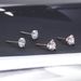 Unisex simple and fresh three claw round earrings with diamonds small earrings_ipsvogv.com