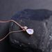 Japanese And Korean Natural Cream Blue Moonstone Pendant S925 Sterling Silver Inlaid Gemstone Ins Style Necklace Rose Gold_ipsvogv.com
