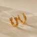 Color preserving retro earrings, geometric lines wrapped design, twisted personality earrings for women, copper plated with K real gold_ipsvogv.com