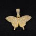 Street Hip-Hop Rhinestone Butterfly Hiphop Trendy Couple Cuban Necklace Pendant_ipsvogv.com