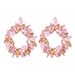 Big earrings horse eye glass diamond luxury earrings female temperament fashion jewelry_ipsvogv.com