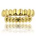 HIPHOP Hip Hop Gold Upper Lower Teeth, 8 Smooth Teeth Set_ipsvogv.com