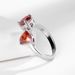 New Trendy Love Diamond Plated Silver Ring For Women's Fashion Versatile Internet Celebrity Same Handmade Jewelry Live_ipsvogv.com