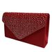 Fashion diamond suit evening bag necklace earrings female wave rhinestone simple handbag three piece accessories_ipsvogv.com