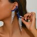 Unisex Earrings Personalized Tassel Earrings Fashionable Temperament Super Flash Diamond Claw Chain Earrings_ipsvogv.com