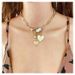 Fashion Jewelry Gold Box Chain Alloy Heart Shaped Pendant Necklace Punk Style Necklace_ipsvogv.com