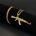 Punk Hip-hop Full Diamond Submachine Necklace Creative Personality Gun AK Pendant Jewelry For Men And Women_ipsvogv.com