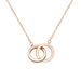 S925 sterling silver full zirconium double ring necklace female high end design Mobius ring clavicle chain light luxury simple_ipsvogv.com
