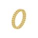 Personality Exaggerated Niche Design Cold Style Ring Female Copper Plated Real Gold Dense Small Round Bead Ring_ipsvogv.com