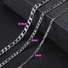 Fashion Skyrim Wide 60cm Long Necklace Figaro Chain Mens Classic Stainless Steel Statement 4-8.5 Mm Thick Chains Jewelry_ipsvogv.com
