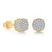 Unisex popular full diamond hip hop men's earrings zircon micro inlaid color separated electroplated round earrings_ipsvogv.com