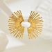 Small niche luxury fashion women's with personalized fan-shaped exaggerated design, electroplated high-end earrings_ipsvogv.com