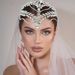 Elegant Bridal Hair Comb With Dual-Prong Design, Handcrafted Crystal Rhinestone Headpiece For Women, Perfect For Weddings And Special Occasions_ipsvogv.com