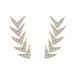 S925 Silver Ear Needle Personalized Leaf Fish Bone Diamond Earrings Female 14K Color Simple Jewelry_ipsvogv.com