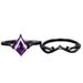 Sanjie's New Amethyst Creative Square Diamond Gun Counter Ring Wind Electroplated Black Jewelry_ipsvogv.com