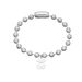 6mm Bead Necklace Simple Love Bear Women's Stainless Steel Bracelet Necklace Versatile Set_ipsvogv.com