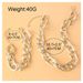 Jewelry Set Creative Retro Punk Style Gold Thick Chain Single Layer Necklace Bracelet_ipsvogv.com