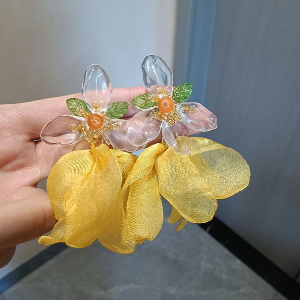 Women’s Jewelry Set Fashion Yellow Flower Personality Exaggerated Earrings Earrings Earrings New Holiday Travel Accessories Earrings_ipsvogv.com