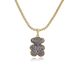 Sweet And Luxurious Copper Inlaid With Colored Diamonds, Sitting Posture, Standing Necklace, Female Personality, Hip-hop_ipsvogv.com