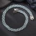 Hip Hop Style Rhombus Cuban Chain Necklace Zinc Alloy 14mm Men's High-end Jewelry_ipsvogv.com