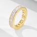 Women's Jewelry 14k Gold Plated Diamond Ring Jewelry 925 Sterling Silver Simple Personality All Match Square Zircon Ring_ipsvogv.com
