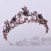 Bridal Hair Accessory WeddingFloral Set With Black Diamond Pearl Baroque Bridal Crown Wedding Birthday Headwear Headband Accessories_ipsvogv.com