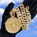 Trendy Money And Family Letter Pendant Full Diamond Cuban Necklace Men Hip Hop Jewelry_ipsvogv.com