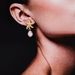 Brass Real Gold Electroplating Personality Creative Design Irregular Pearl Pendant Starfish Shaped Earrings For Women_ipsvogv.com