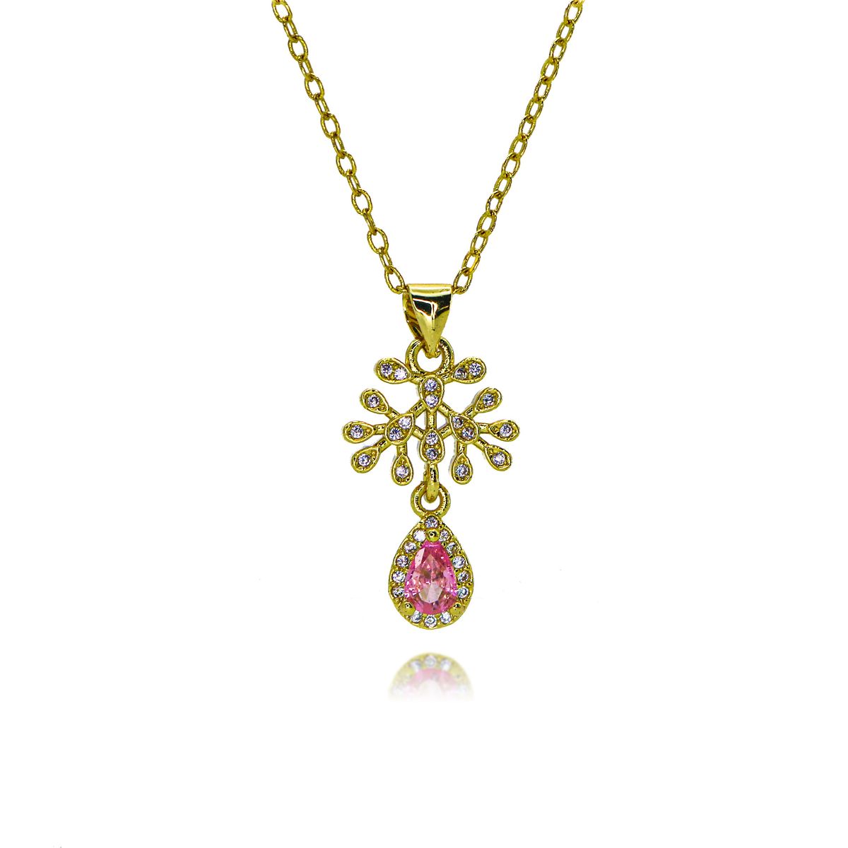 New Ins Style Hot Selling Fashion Personality Leaf Micro Inlay Female Pendant Necklace_ipsvogv.com