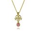 New Ins Style Hot Selling Fashion Personality Leaf Micro Inlay Female Pendant Necklace_ipsvogv.com