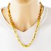 Vietnamese Sand Gold Necklace, Men's Hexagonal Buddha Bead Solid Chain, Long Lasting Color Copper Accessories_ipsvogv.com